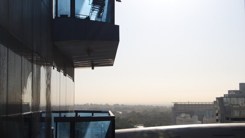 City view from modern building