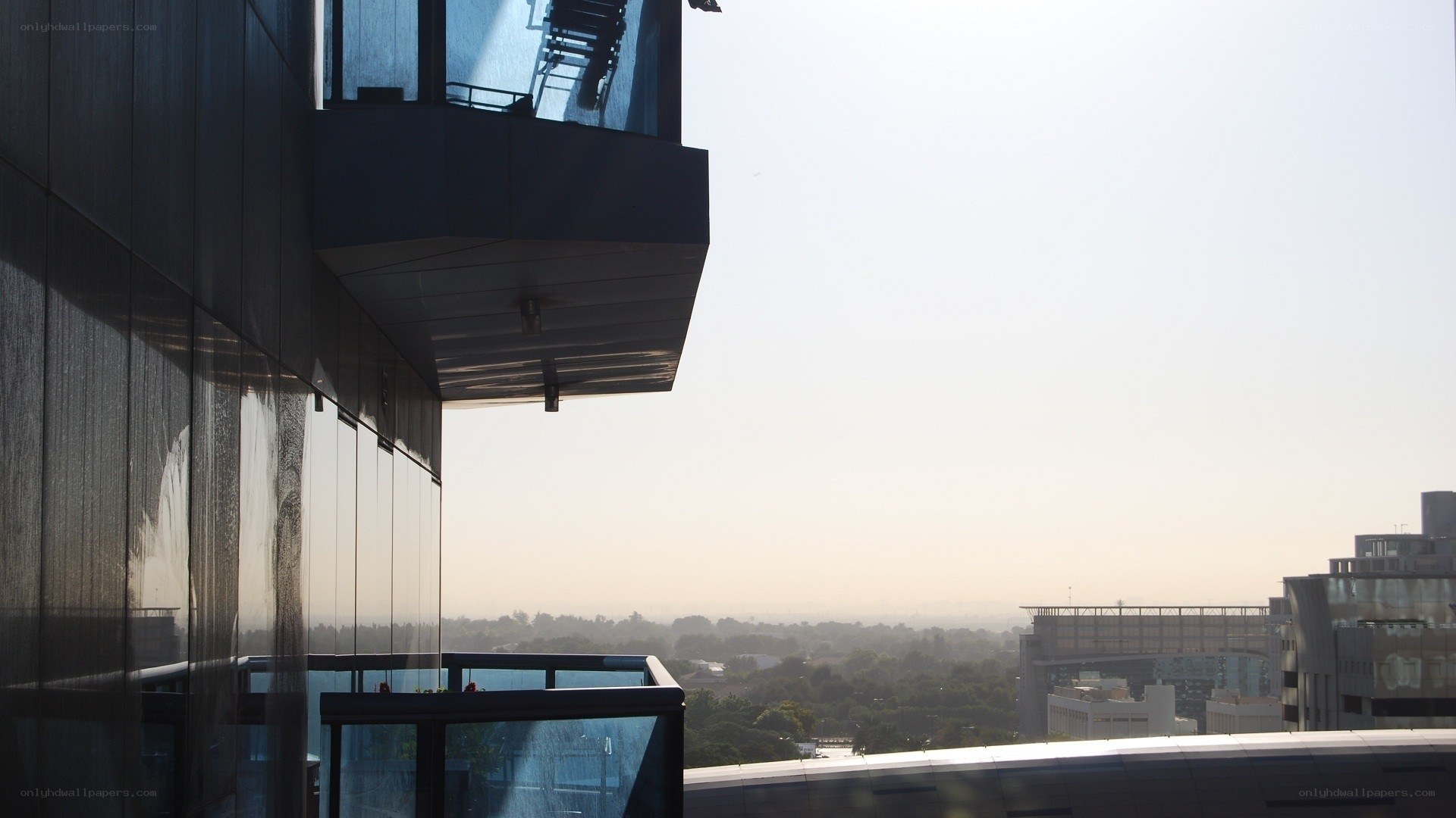 City view from modern building