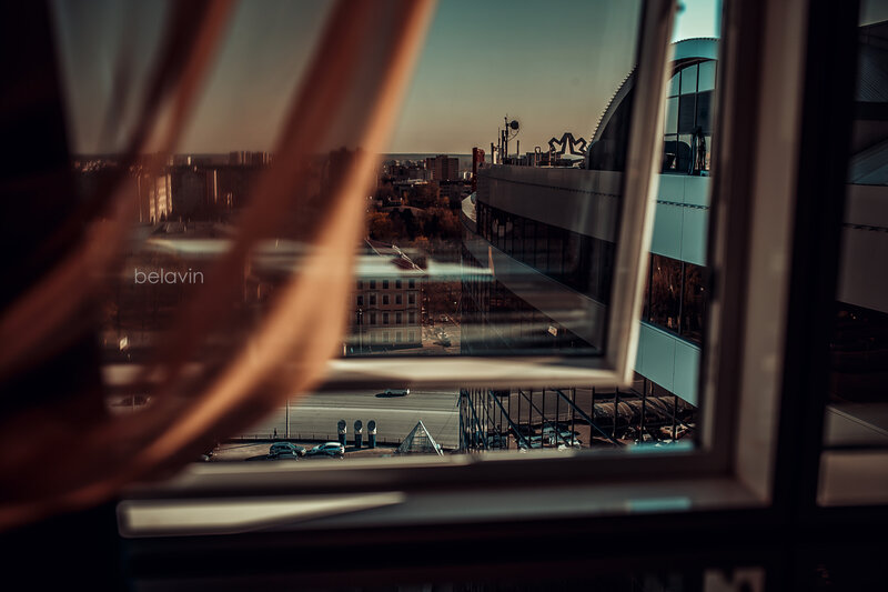 City View from Window — Brown