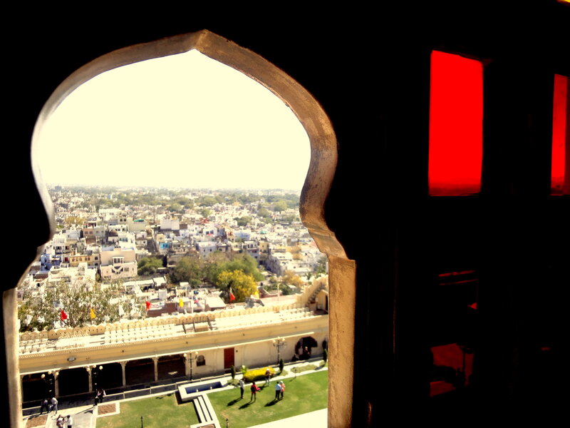 City View from Window — Red