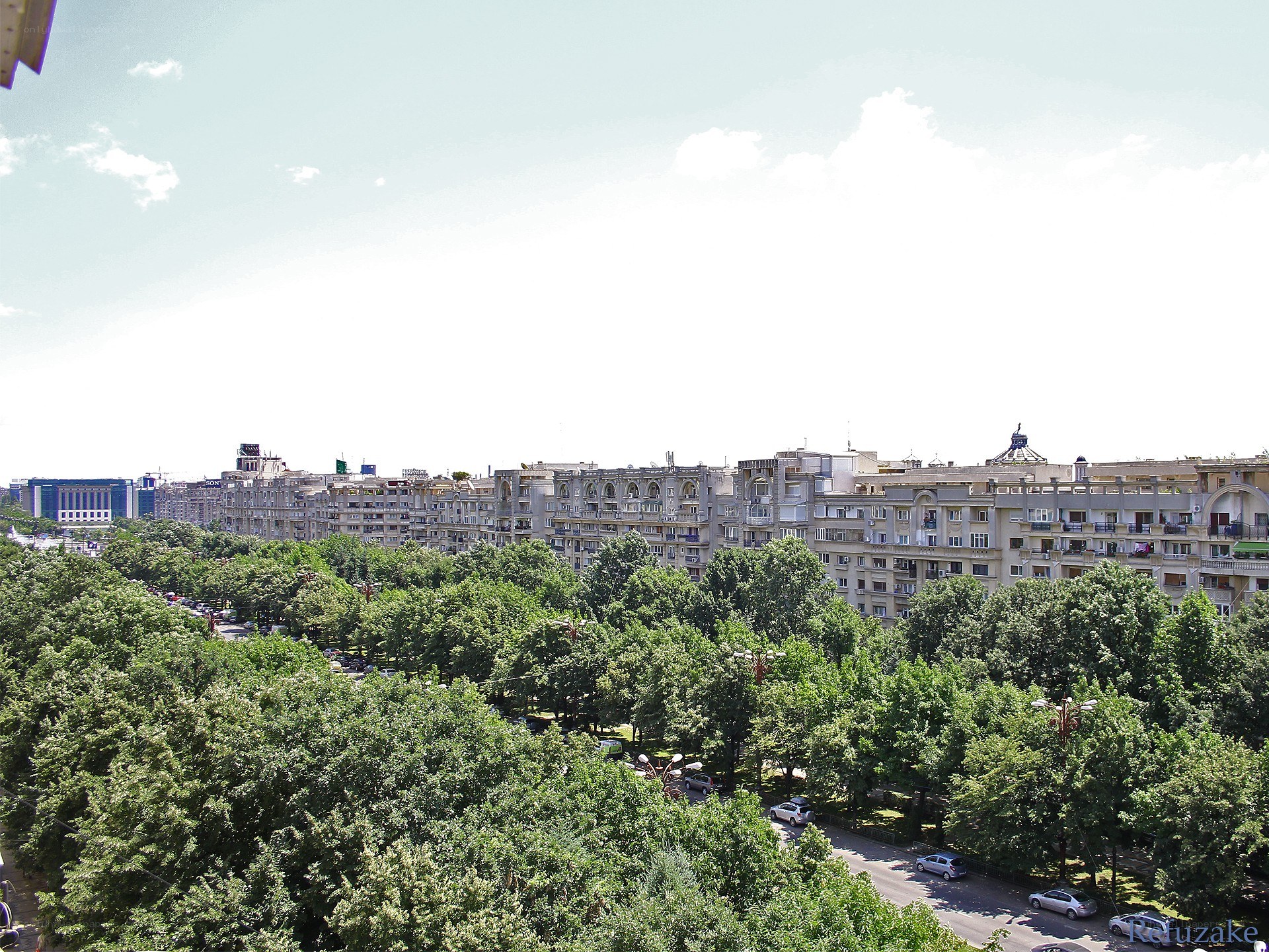 city view with trees and buildings