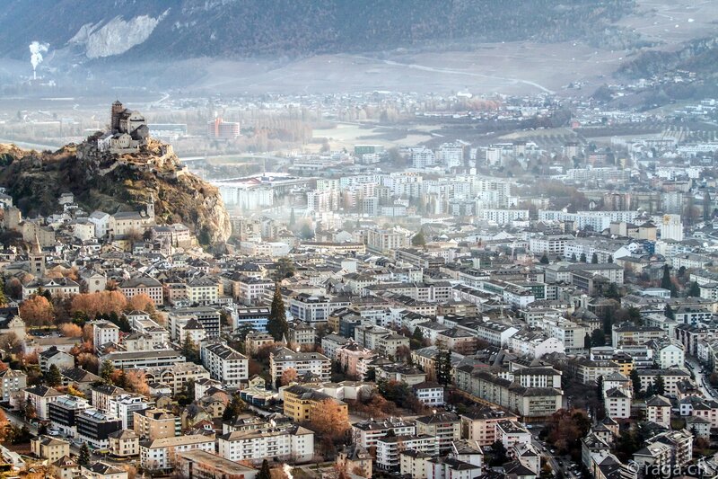 City with Castle on Hill