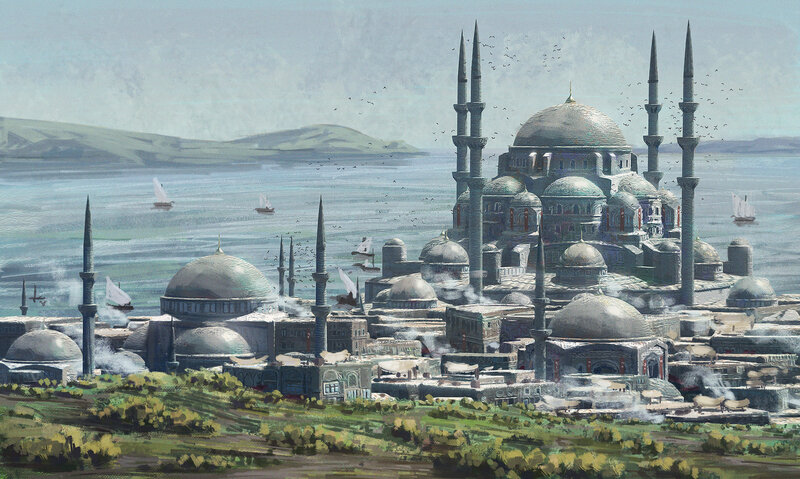 City with Domed Buildings