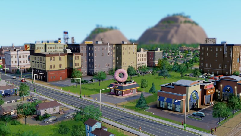 City with Donut Building