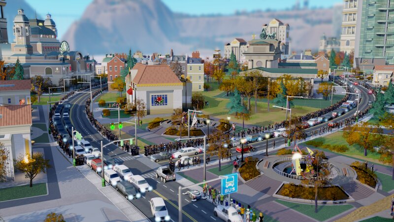 City with Traffic Jam