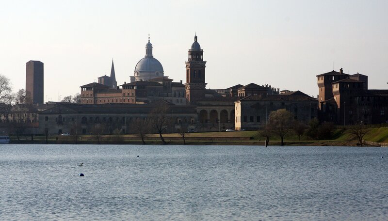 cityscape across a lake