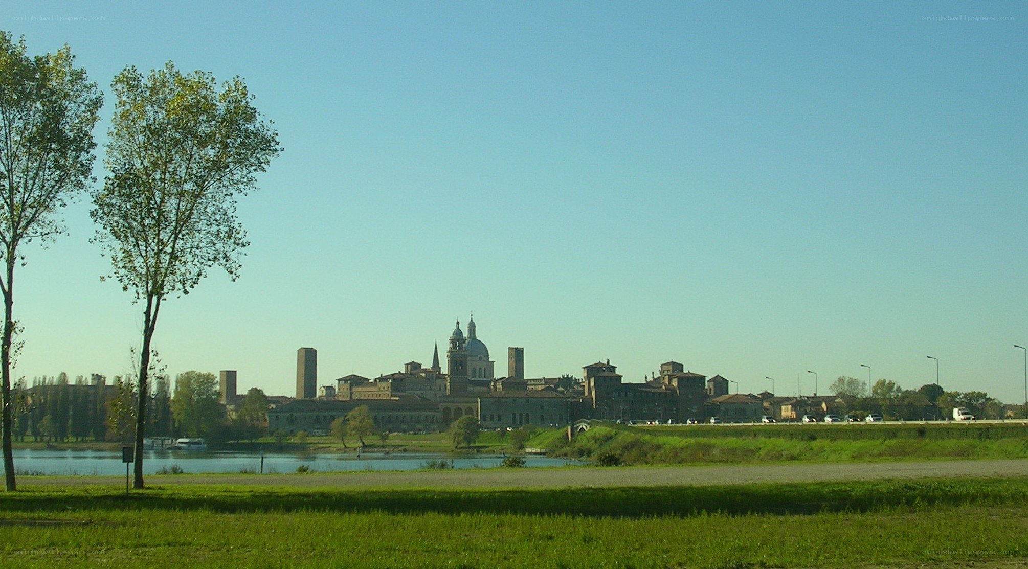 cityscape across the river