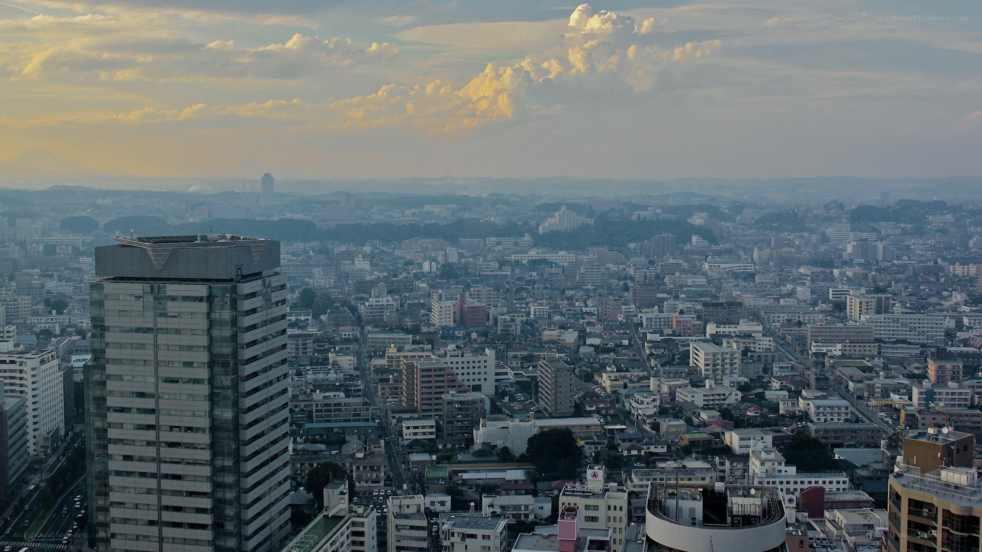 Cityscape at dusk
