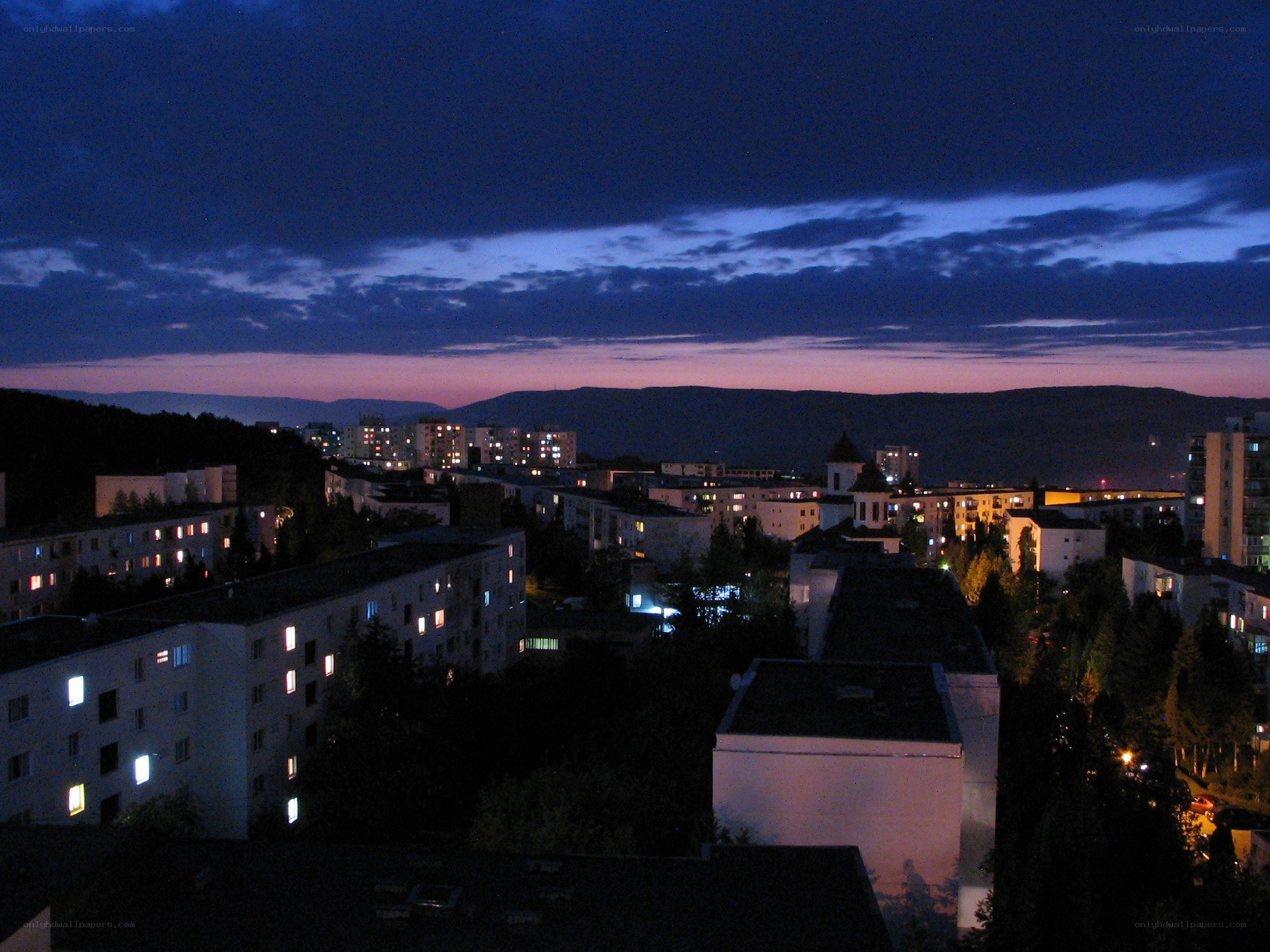 Cityscape at dusk