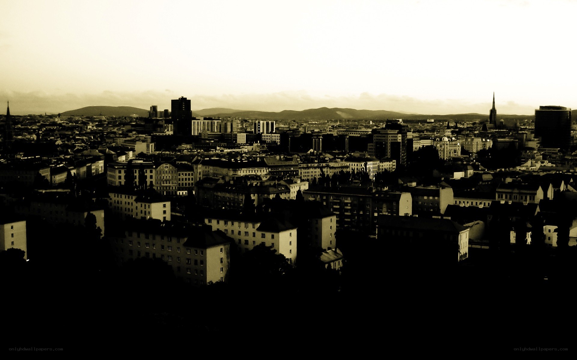 cityscape at dusk