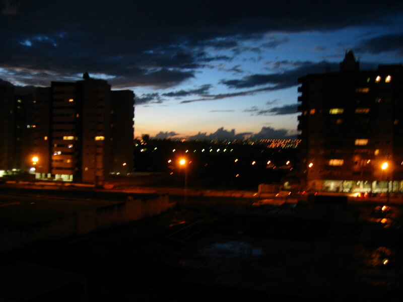 cityscape at dusk
