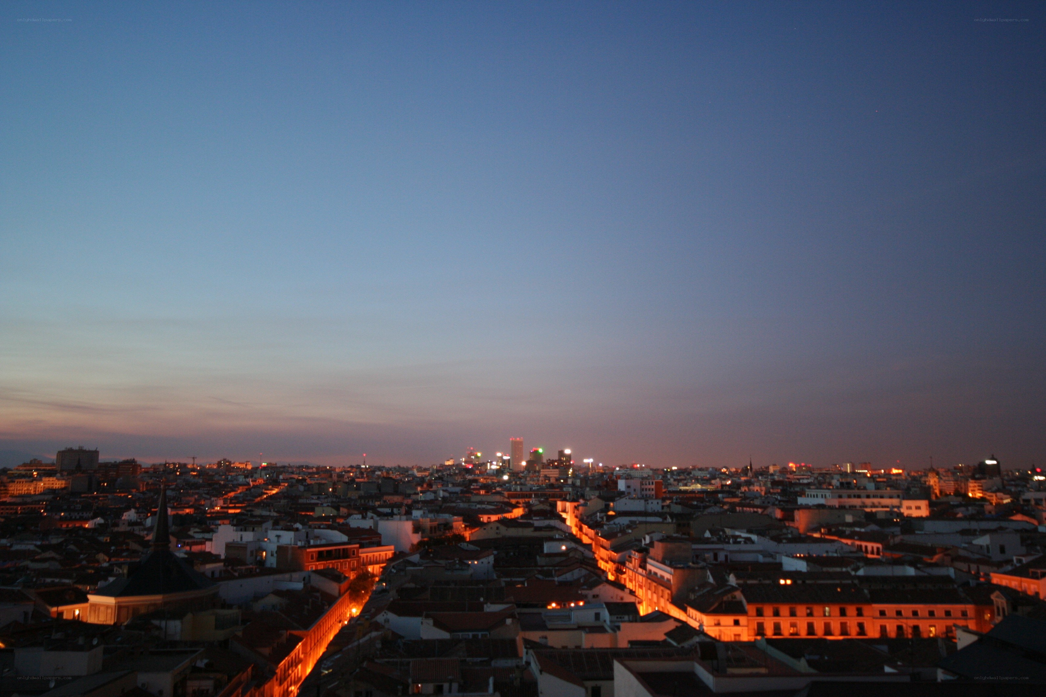 cityscape at dusk