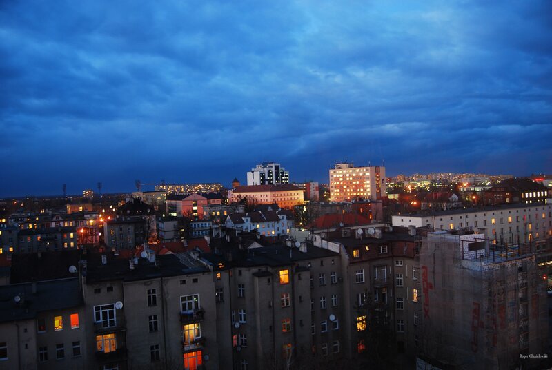 Cityscape at dusk