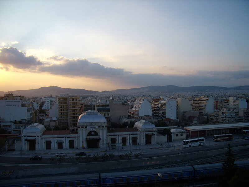 Cityscape at Dusk — Blue, Calm, Sunset