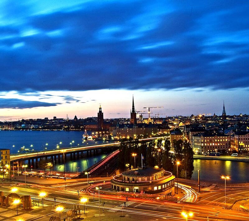 Cityscape at Dusk — Blue, Dramatic, Night