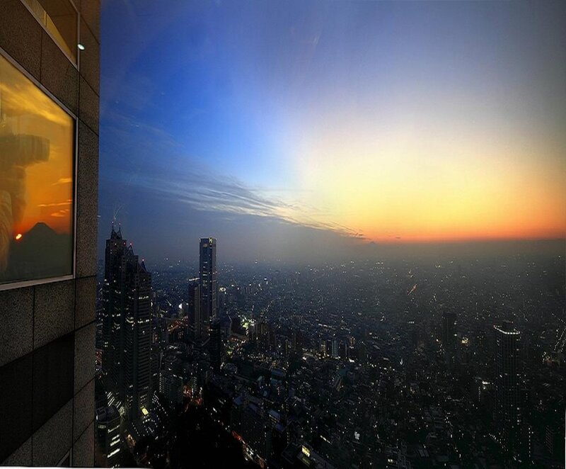 Cityscape at Dusk — Blue, Dramatic, Sunset