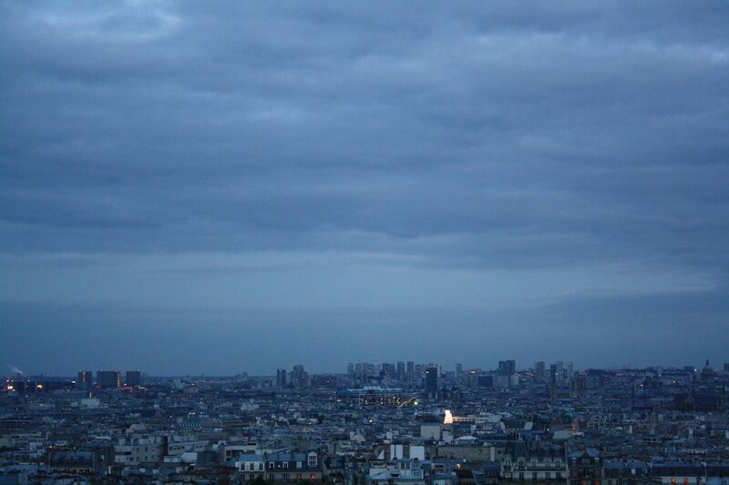 Cityscape at Dusk — Blue, Overcast