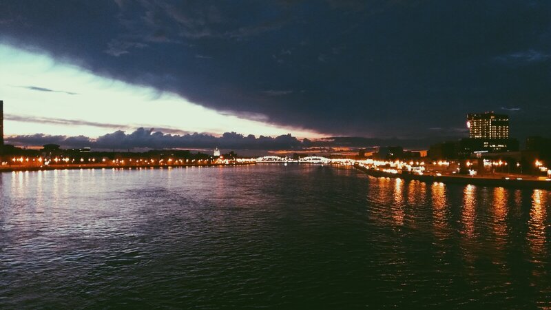 Cityscape at Dusk — Dark Blue