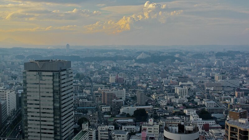 Cityscape at Dusk — Gray, Dramatic, Sunset