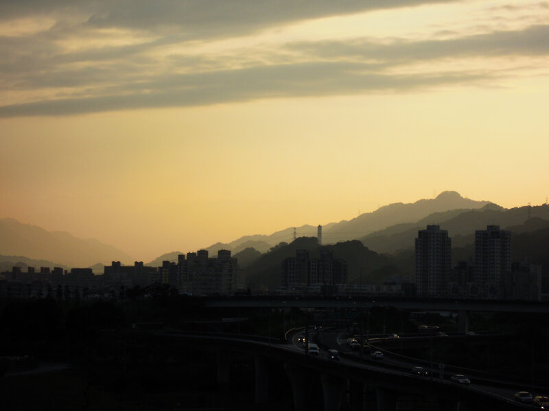 Cityscape at Dusk — Yellow