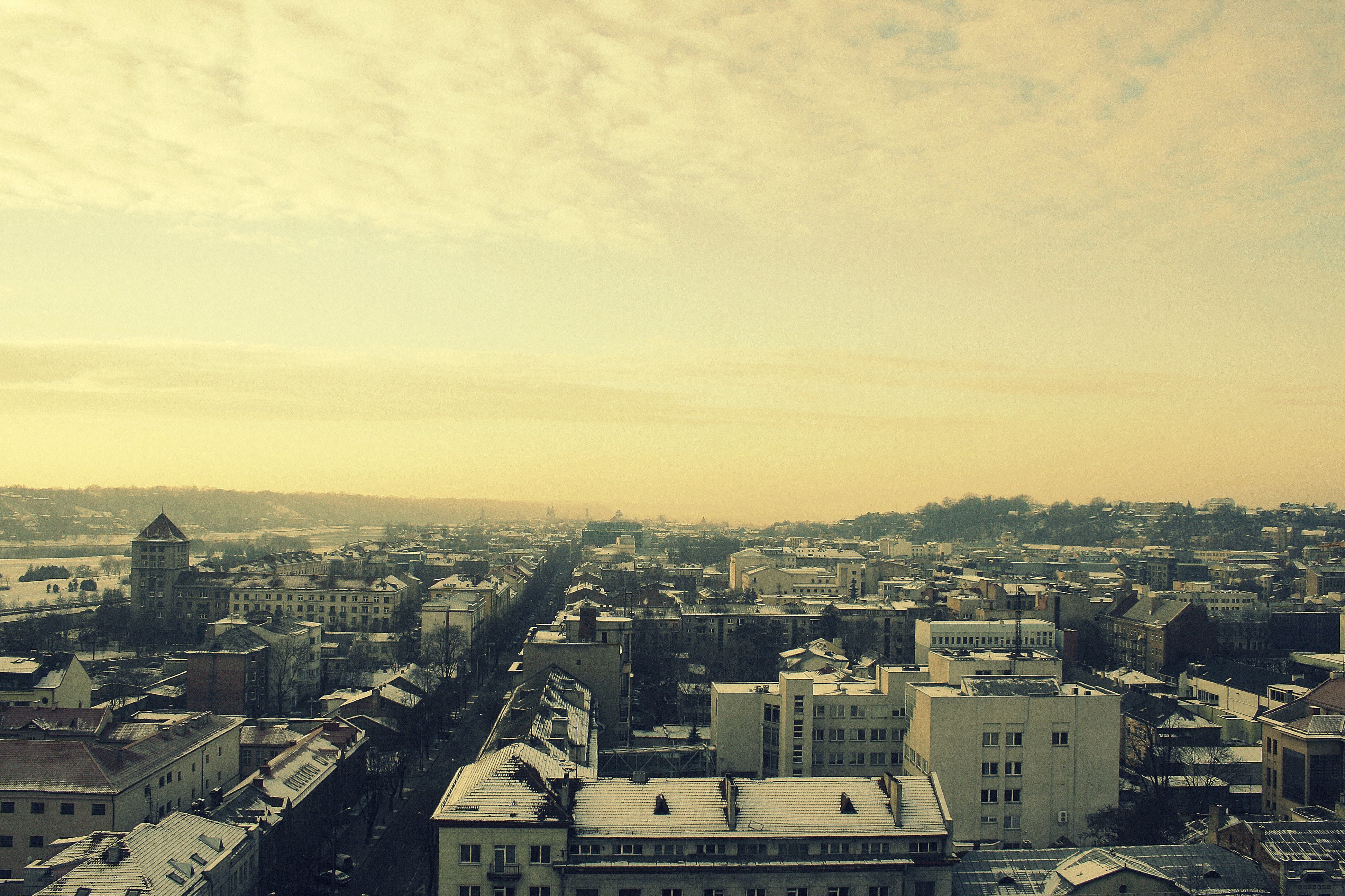 cityscape at golden hour