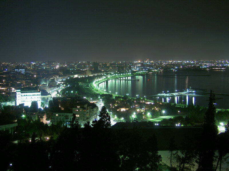 Cityscape at Night — Black, Calm