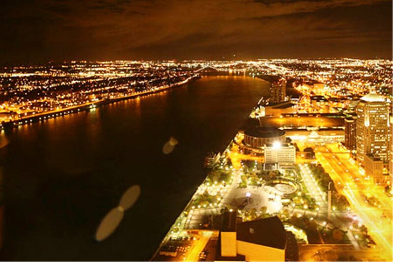 Cityscape at Night — Black, Dramatic