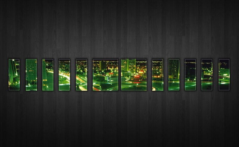 cityscape at night collage