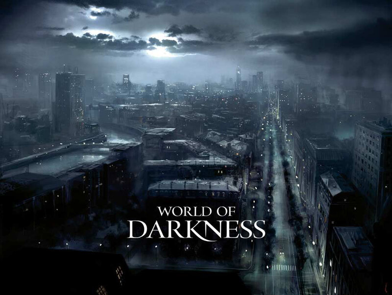Cityscape at Night — Dark Blue, Dramatic, Gloomy