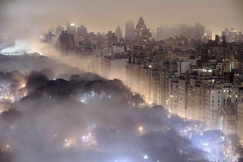 Cityscape at Night — Gray