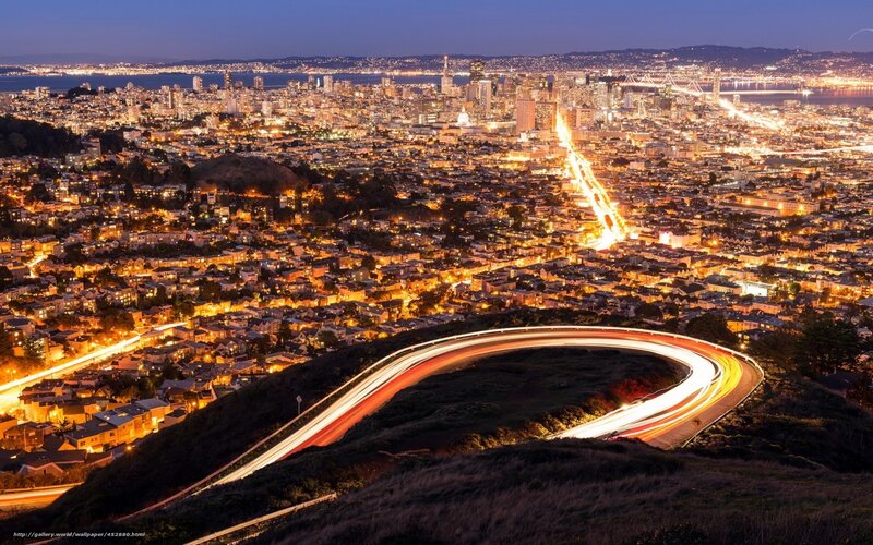 Cityscape at Night — Orange, Dramatic, Photograph, Lights