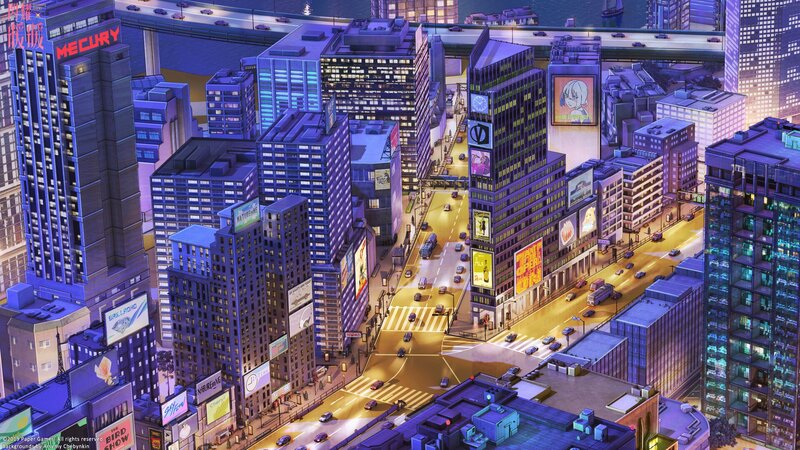 Cityscape at Night — Purple, Nocturnal
