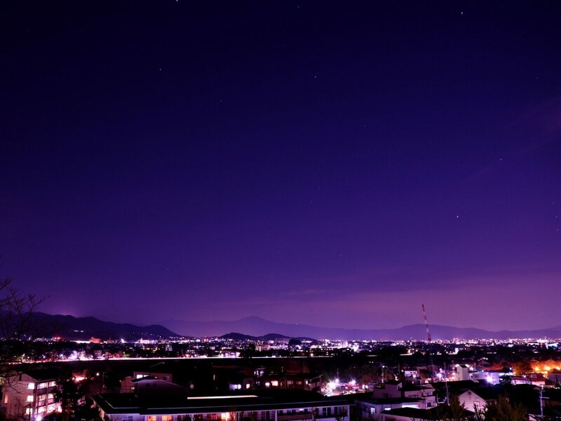 Cityscape at Night — Purple, Serene