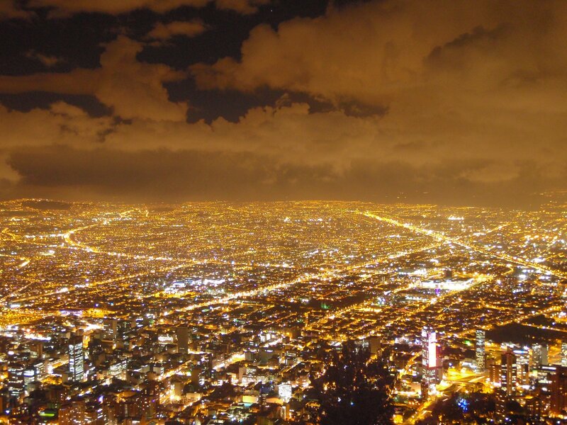 Cityscape at Night — Yellow, Dramatic