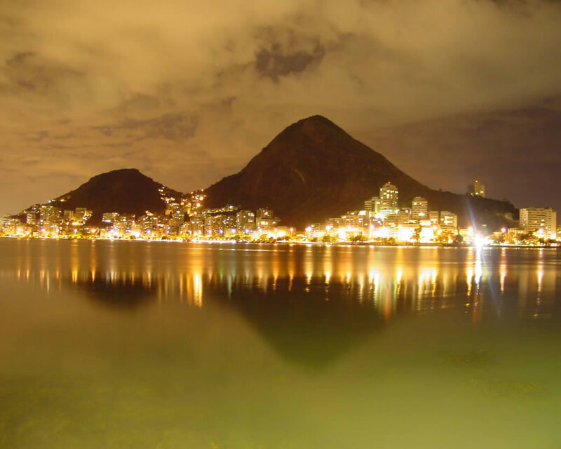 Cityscape at Night — Yellow