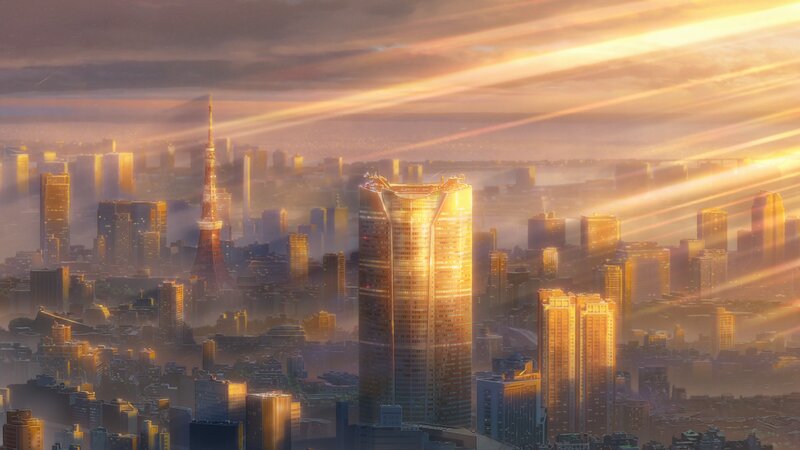 Cityscape at Sunrise — Gold, Dramatic