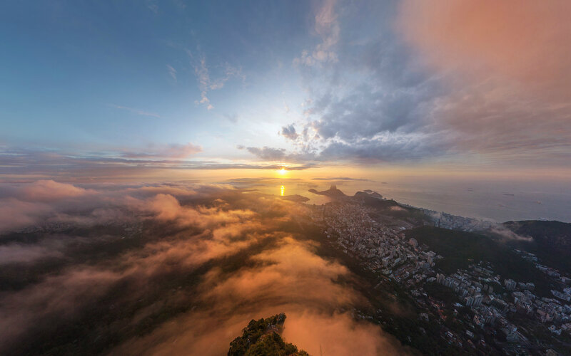 Cityscape at Sunrise — Orange