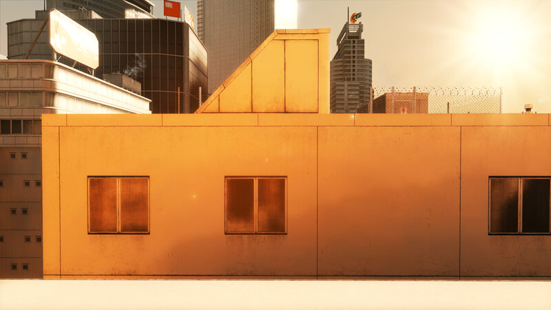 cityscape at sunset