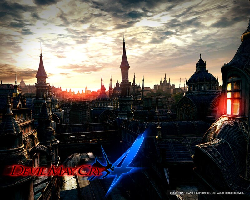 Cityscape at Sunset — Blue, Dramatic, Digital Art, Spires, Buildings