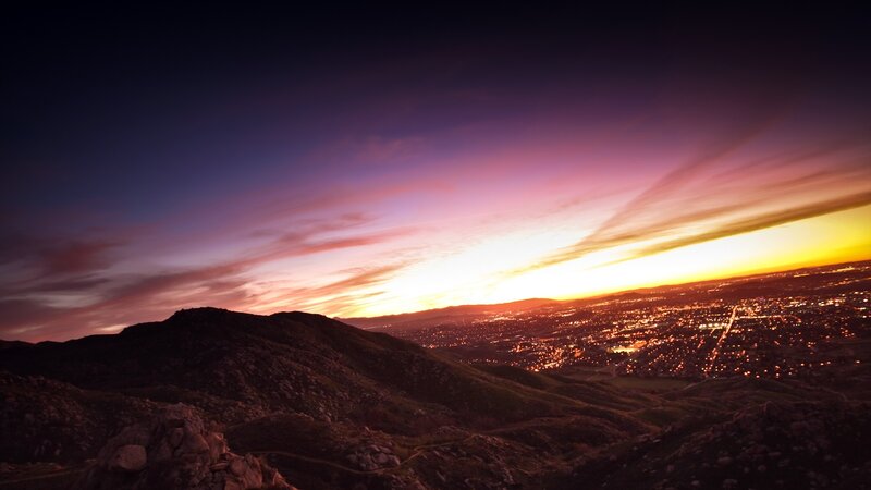 Cityscape at Sunset — Dramatic