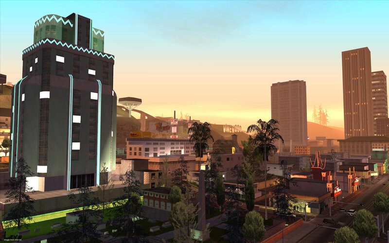 Cityscape at Sunset — Orange, Calm