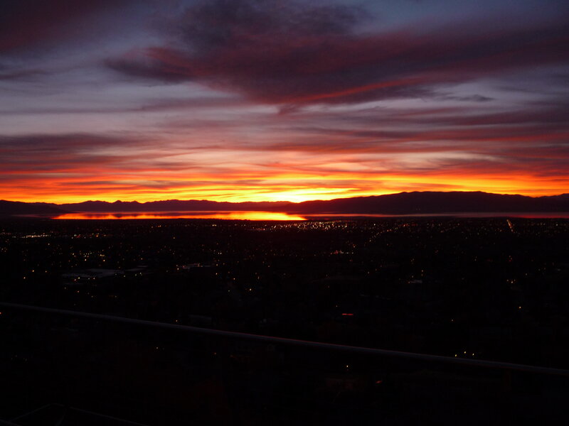 Cityscape at Sunset — Orange