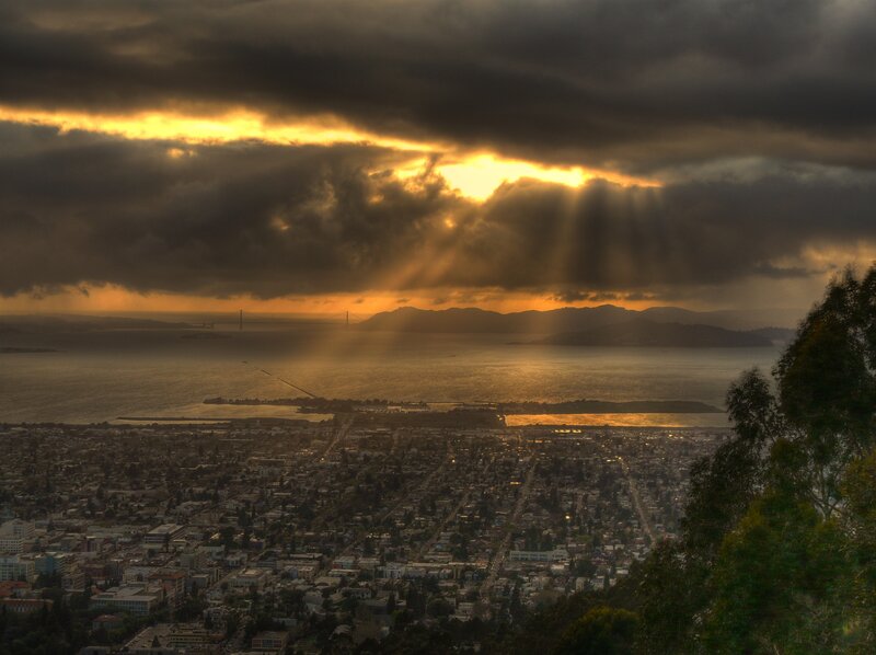 Cityscape at Sunset — Yellow