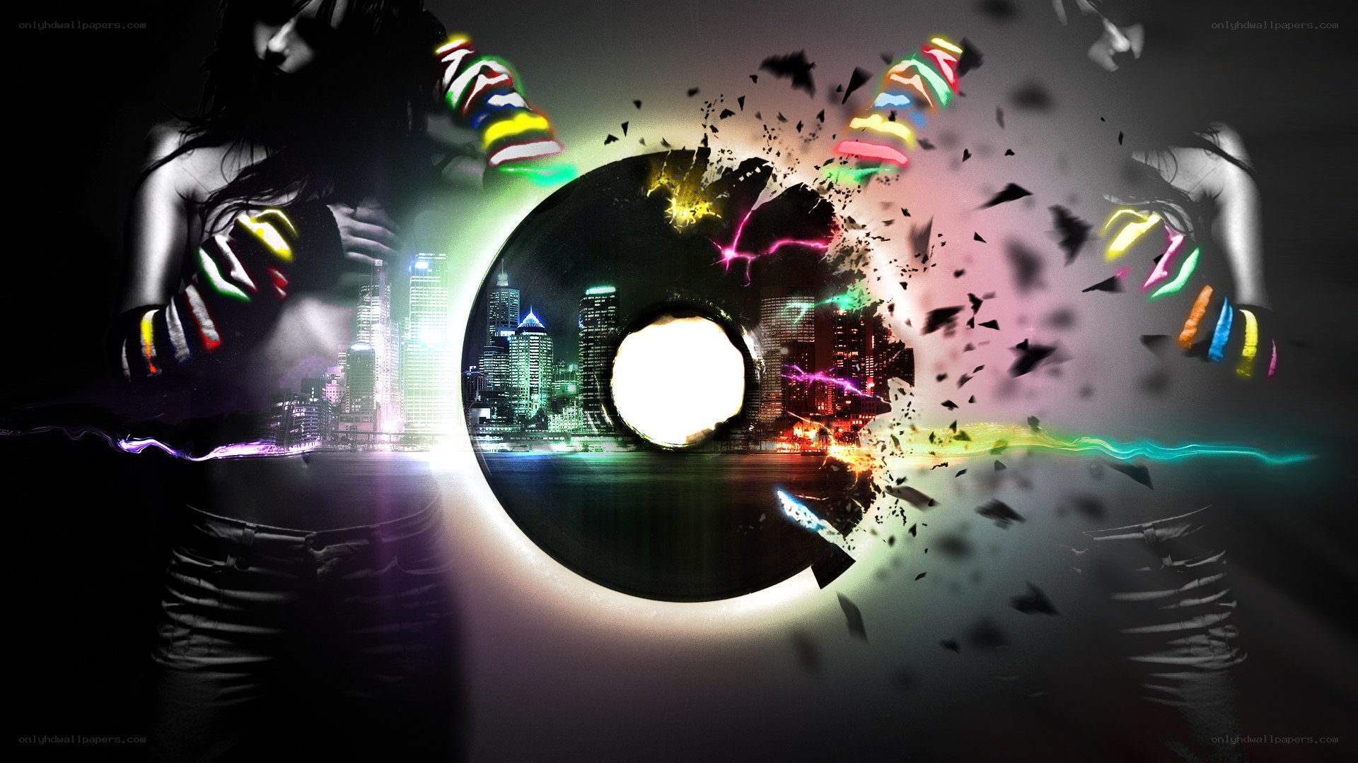 cityscape CD explosion
