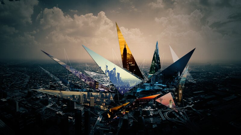Cityscape Collage — Gray