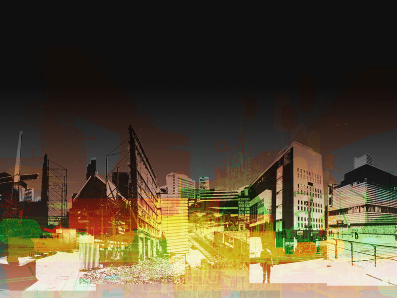 Cityscape Collage — Yellow