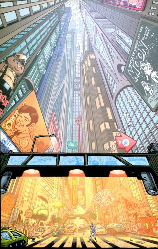 cityscape from comic book