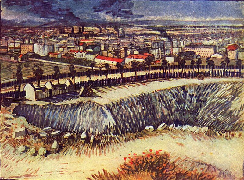 Cityscape from Hill — Blue