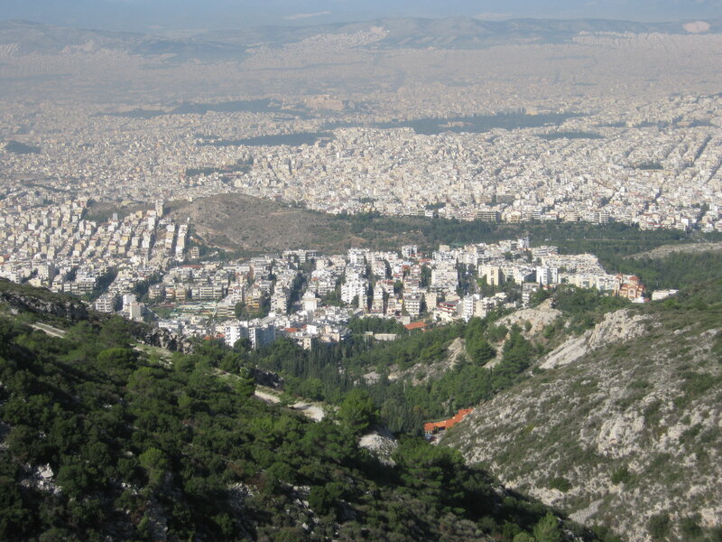 Cityscape from Hillside — Green