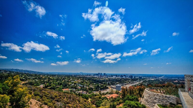 Cityscape from Hilltop — Blue